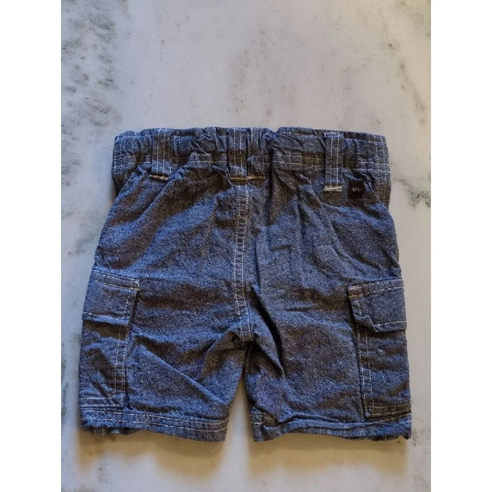 Sovereign Code Dino Tank Sz 3/4 & Tea Collection Chambray Shorts Sz 3 Outfit EUC